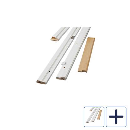 Swedoor snap-in karmsæt med bundstykke i bøg, 128 mm, hvid - 208,9 cm høj