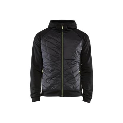 Blåkläder 3463 hybrid sweatshirt, sort/hi-vis gul