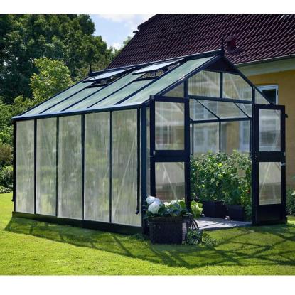 Juliana Premium drivhus 10,9 m², antracit/sort, 10 mm poly
