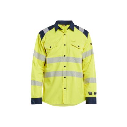 Blåkläder 3239 multinorm skjorte inherent, hi-vis gul/marineblå