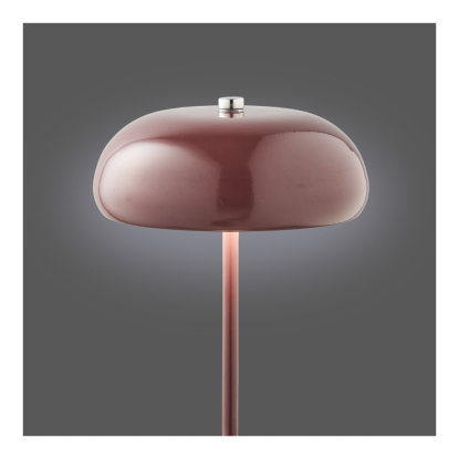 Margate LED bordlampe, genopladelig, H23 cm, bordeaux