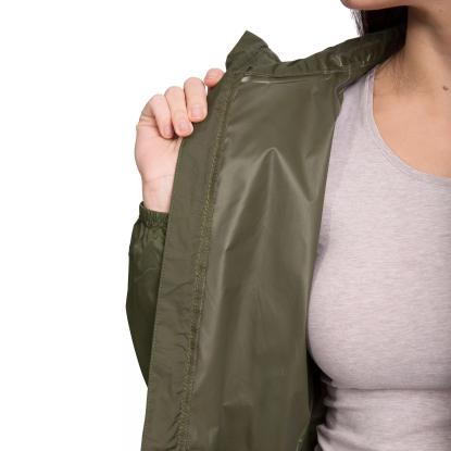 Trespass QIKPAC packaway regnjakke med pose, unisex, grøn