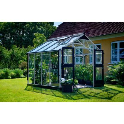 Juliana Premium drivhus 8,8 m², alu/sort, 3 mm hærdet glas