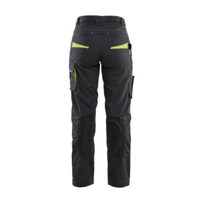 Blåkläder 7195 dame service buks med stretch, sort/hi-vis gul