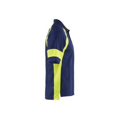 Blåkläder 3528 poloshirt, marineblå/hi-vis gul
