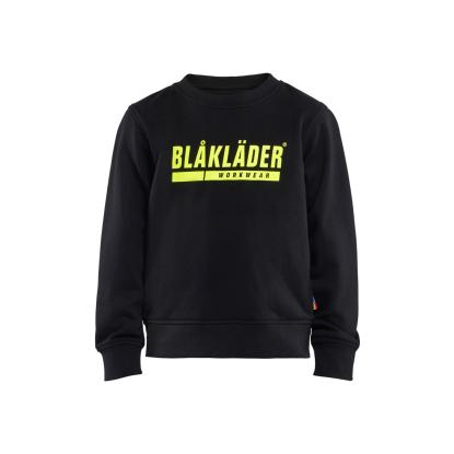 Blåkläder 5205 sweatshirt til børn, sort/hi-vis gul