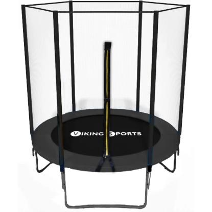 Viking Sports trampolin med sikkerhedsnet, sort, Ø183 cm, maks. 50 kg.