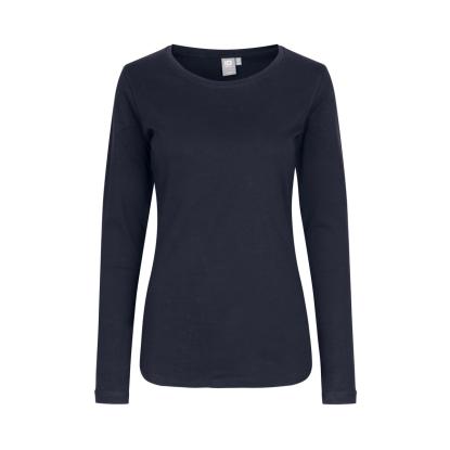 ID 0509 Interlock T-shirt med lange ærmer, dame, navy