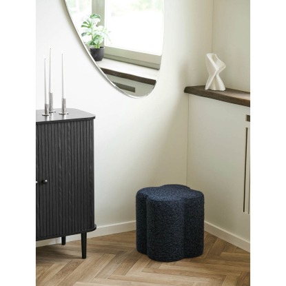 Durban puf, blå, Ø42 cm