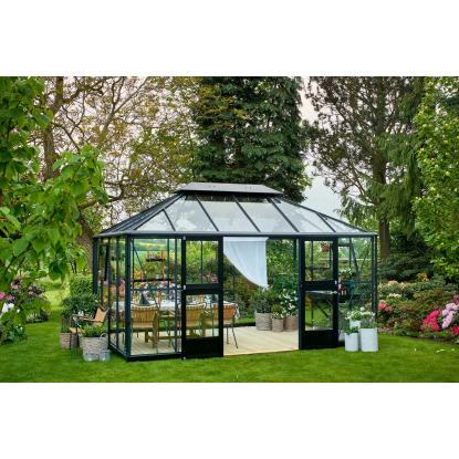 Juliana Grand Oase orangeri 13 m², antracit, 3 mm hærdet glas