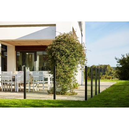 Superroof Smart Fence modul 95 i glas klar 6 mm H95 cm