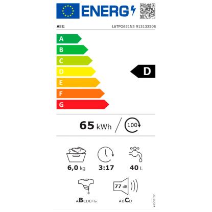 AEG 6000 ProSense topbetjent vaskemaskine L6TPO621N5 - 6 kg