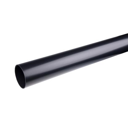 Plastmo nedløbsrør, PVC, Ø90 mm, sort - 3 meter