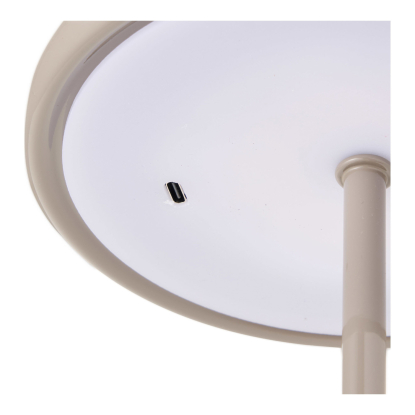 Margate LED bordlampe, genopladelig, H23 cm, taupe