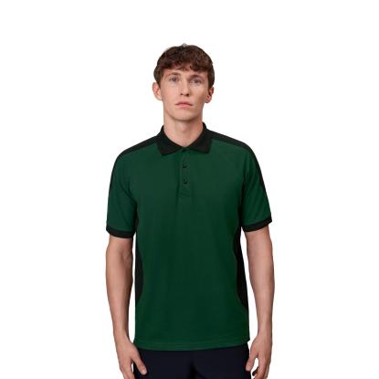 ID PRO Wear 0322 poloshirt med kontrast, flaskegrøn