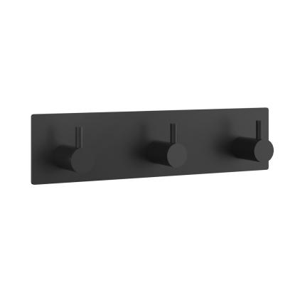 House Rio knage med 3 kroge, mat sort, 180 x 45 x 32 mm