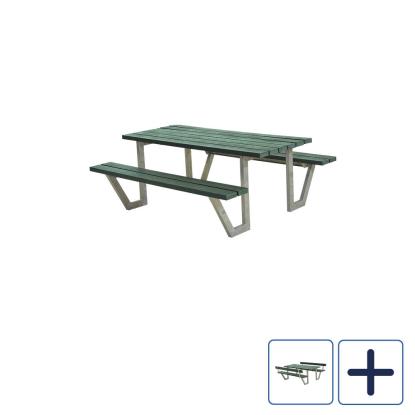 PLUS Wega bord/bænkesæt, ReTex, grøn, 177 cm