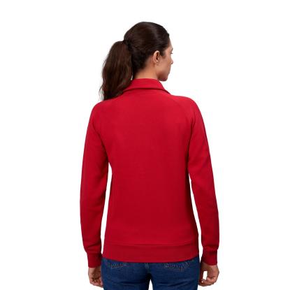 ID 0624 sweat cardigan, dame, rød