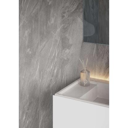 Fibo Stone vådrumspanel med 60 x 240 cm fliselook, 10 x 600 x 2400 mm, grey stone extreme matt