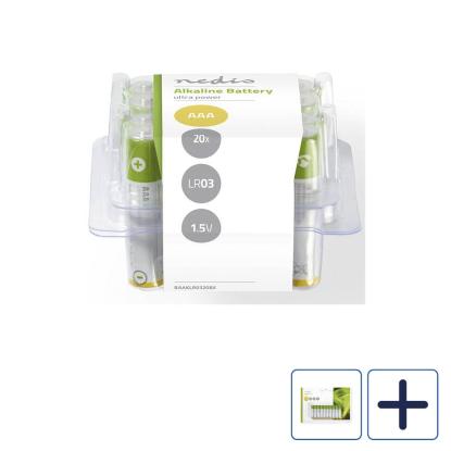 Nedis Alkaline AAA batteri, 1.5 V DC