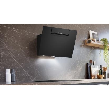 Siemens iQ300 væghængt emhætte LC67KFN60, sort, 60 cm