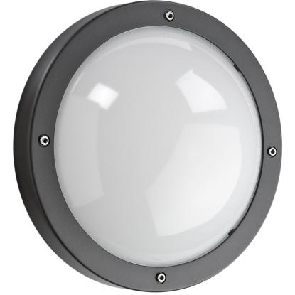 SG Armaturen Primo væglampe, Ø27 cm, E27, IP65, grafitgrå
