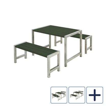 PLUS café plankesæt, grøn/nåletræ, 127 cm