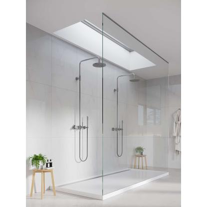 Fibo Stone vådrumspanel med 60 x 80 cm fliselook, 10 x 600 x 2400 mm, bright marble high gloss