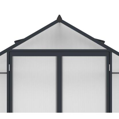 Westmann Aurora 810 drivhus, aluminium/polycarbonat, antracitgrå - 7,6 m²