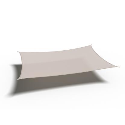 Platinum Sun & Shade Coolfit rektangulær solsejl, beigegrå, 400 x 300 cm