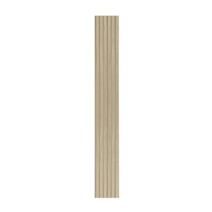 I-Wood Medio+ Original akustikpanel, ubehandlet natur, beige filt og lys kerne, egefiner, 16 x 300 mm