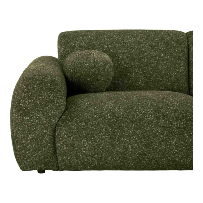 Clyde højrevendt loungesofa med to puder, olivengrøn