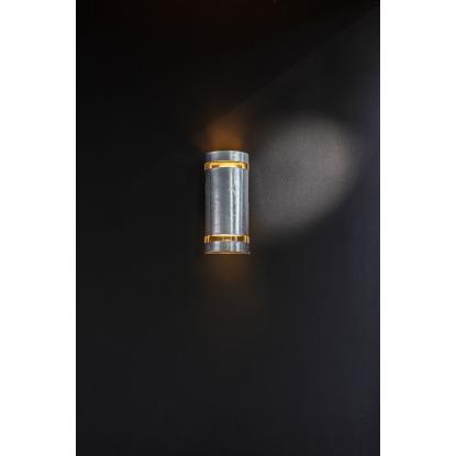 LUTEC RAN udendørs væglampe, H25,4 cm, GU10, IP54, galvaniseret stål