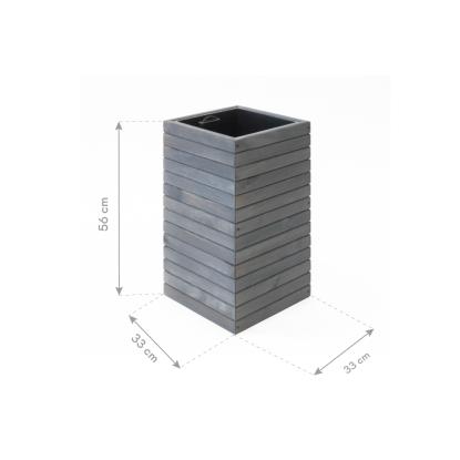 Westmann Mono blomsterkasse, fyrretræ, grå, 56 x 33 x 33 cm