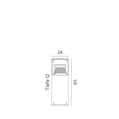 Norlys Namsos LED pullert, lille, IP65, grafit