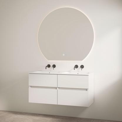 Best Design Bora One-Box møbelsæt med vask uden hanehuller, hvid, 120 cm