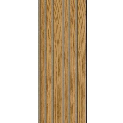 I-Wood Basic Mixed akustikpanel, brun olieret, brun filt og sort kerne, egefiner, 17 x 300 mm 
