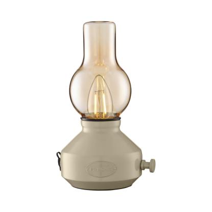 PR Home Glimt bordlampe, transportabel, IP44, beige