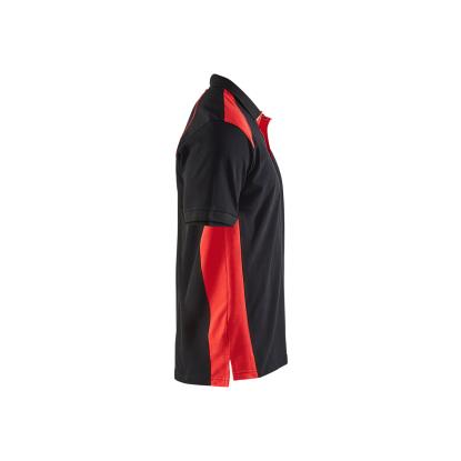 Blåkläder 3324 poloshirt, sort/rød
