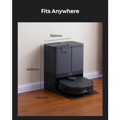 eufy X10 Pro Omni robotstøvsuger og gulvvasker med alt-i-en dockingstation, sort