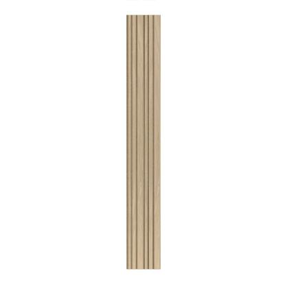 I-Wood Basic Mixed akustikpanel, hvid olieret, brun filt og lys kerne, egefiner, 16 x 300 mm 