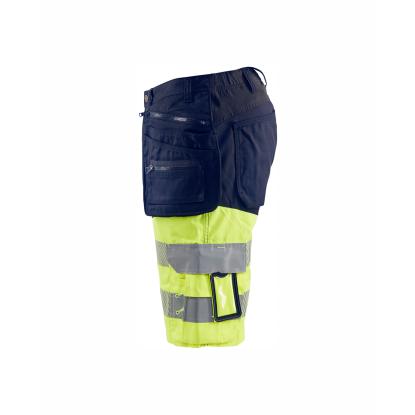 Blåkläder 1596 high vis shorts med stretch, marineblå/hi-vis gul