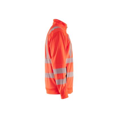 Blåkläder 3563 high vis sweatshirt full zip, hi-vis rød