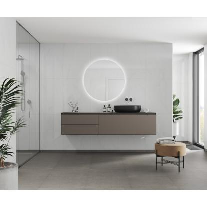 Fibo Stone vådrumspanel med 60 x 80 cm fliselook, 10 x 600 x 2400 mm, bright marble high gloss
