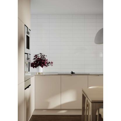 Fibo Colour vådrumspanel med 30 x 10 cm fliselook, 10 x 600 x 2400 mm, denver white high gloss