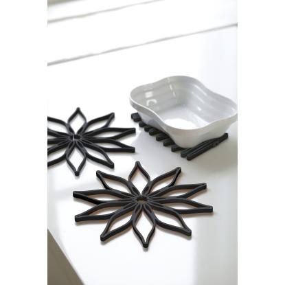 Steel-Function magic trivet bordskåner, sort, silikone - 3 stk.