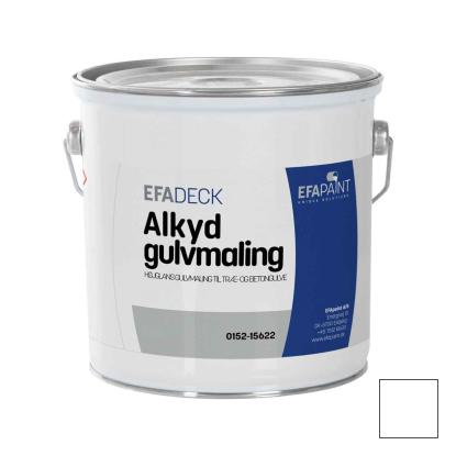 EFAdeck® alkyd gulvmaling, hvid - 2,5 liter