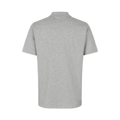 ID 0586 poloshirt, økologisk, lys grå melange