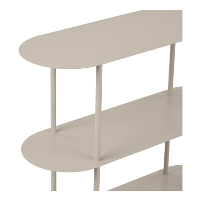 Rieti reol med tre hylder, metal, sand, 81 x 90 x 31 cm