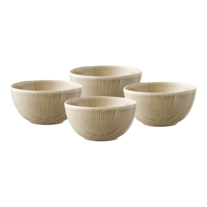Viola skål, stentøj, beige - 4 stk.
